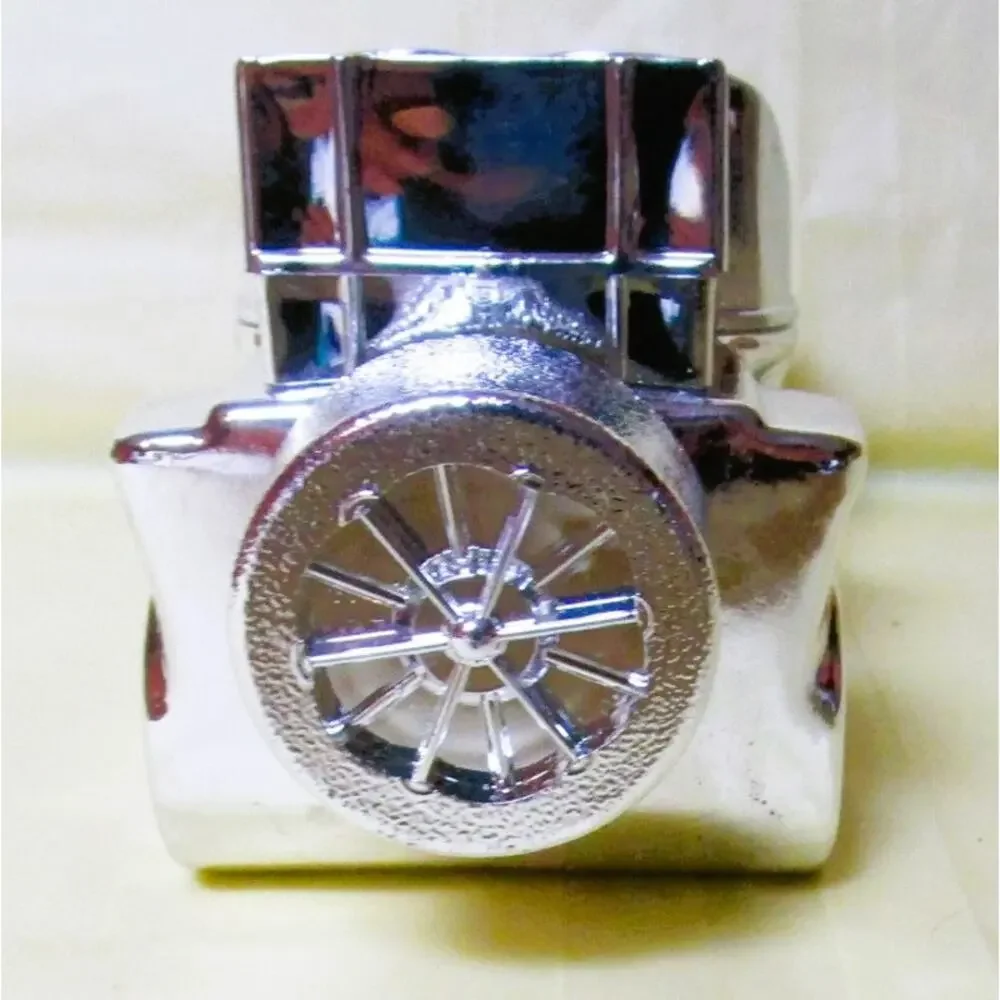 Avon Stanley Steamer Silver Decanter Tai Winds After Shave 5 oz Vintage Car 1978